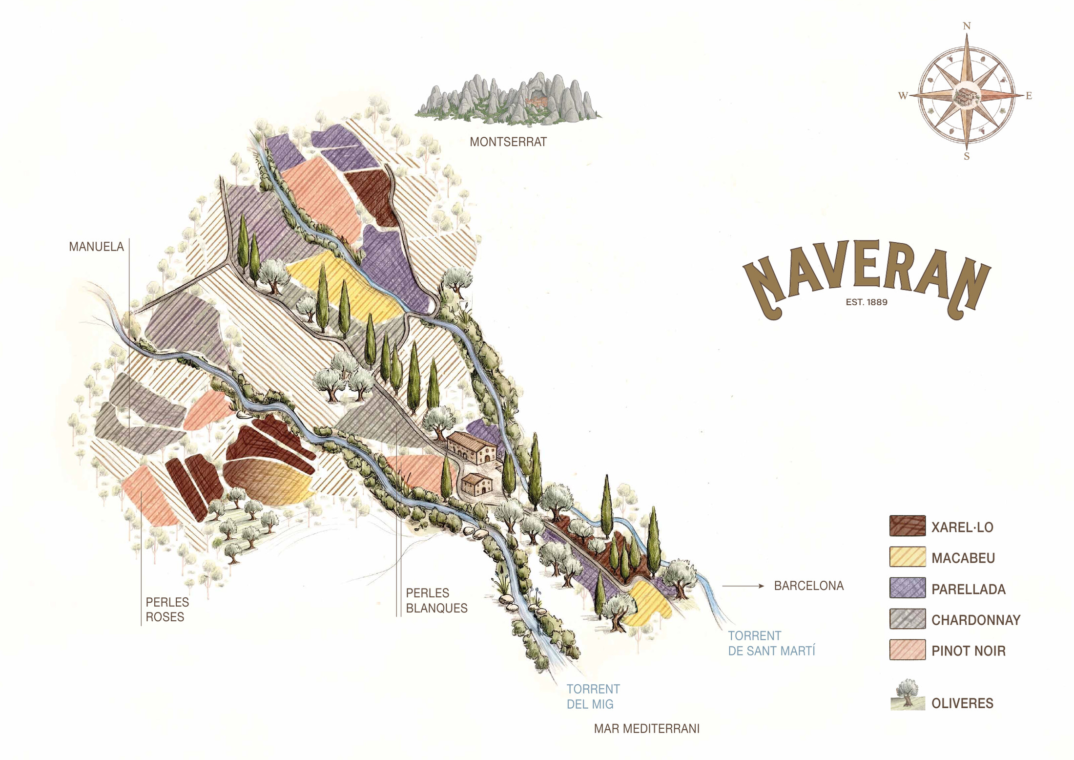 Mapa ilustrado de la finca de Naveran